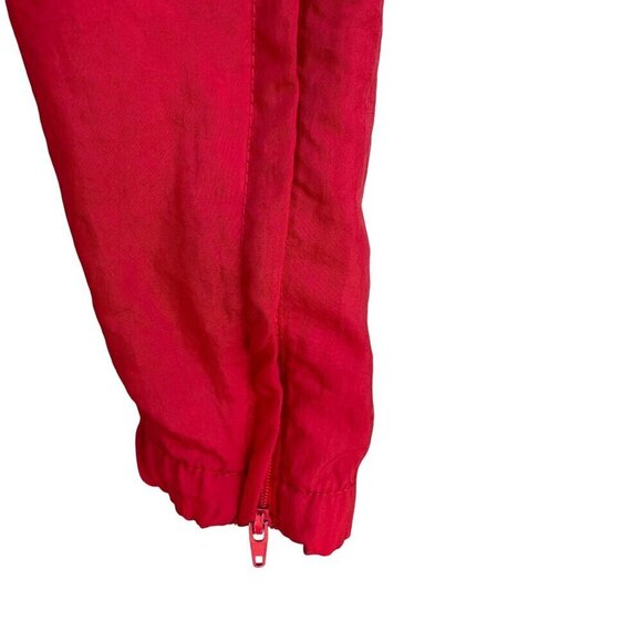 Nike Vintage Mens Red Elastic Waist Lightweight Ankle Zip Pockets Joggers Pants - Picture 6 of 11